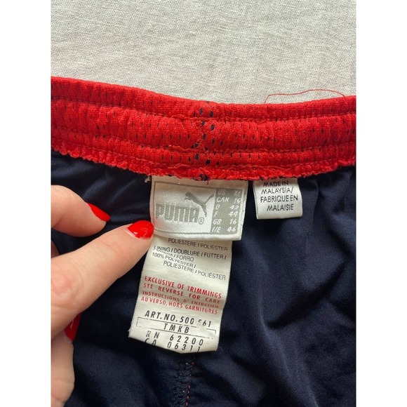 Vintage Puma Shorts Mens Size XL Red Black Jersey Basketball Drawstring Outdoor - Picture 3 of 5